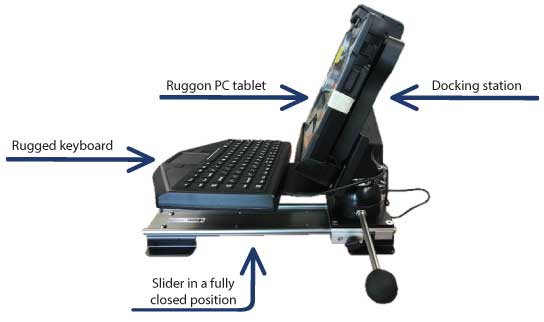 Console computer rail slider firetruck mounting solutions - Québec, Canada